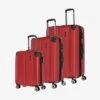 Travelite CITY 4 ROLLEN 3PACK - Kofferset - Rot