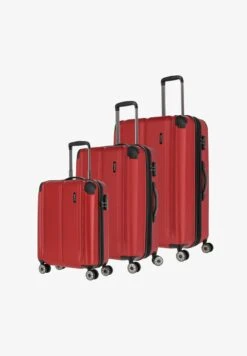 Travelite CITY 4 ROLLEN 3PACK - Kofferset - Rot
