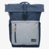 Travelite BASICS ROLLUP LAPTOPFACH - Tagesrucksack - Navy/gray