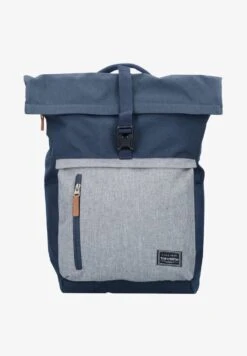 Travelite BASICS ROLLUP LAPTOPFACH - Tagesrucksack - Navy/gray