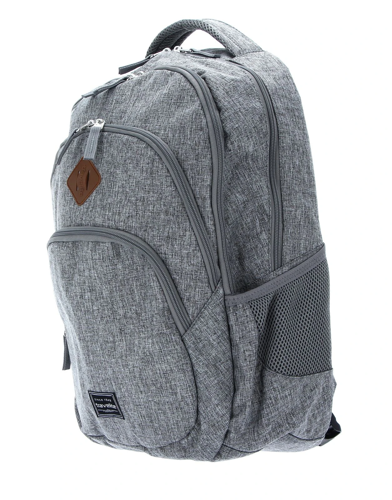 Travelite Basic Melange Backpack Light Grey - Image 2