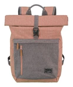 Travelite Basic Rollup Backpack Rosa / Grau