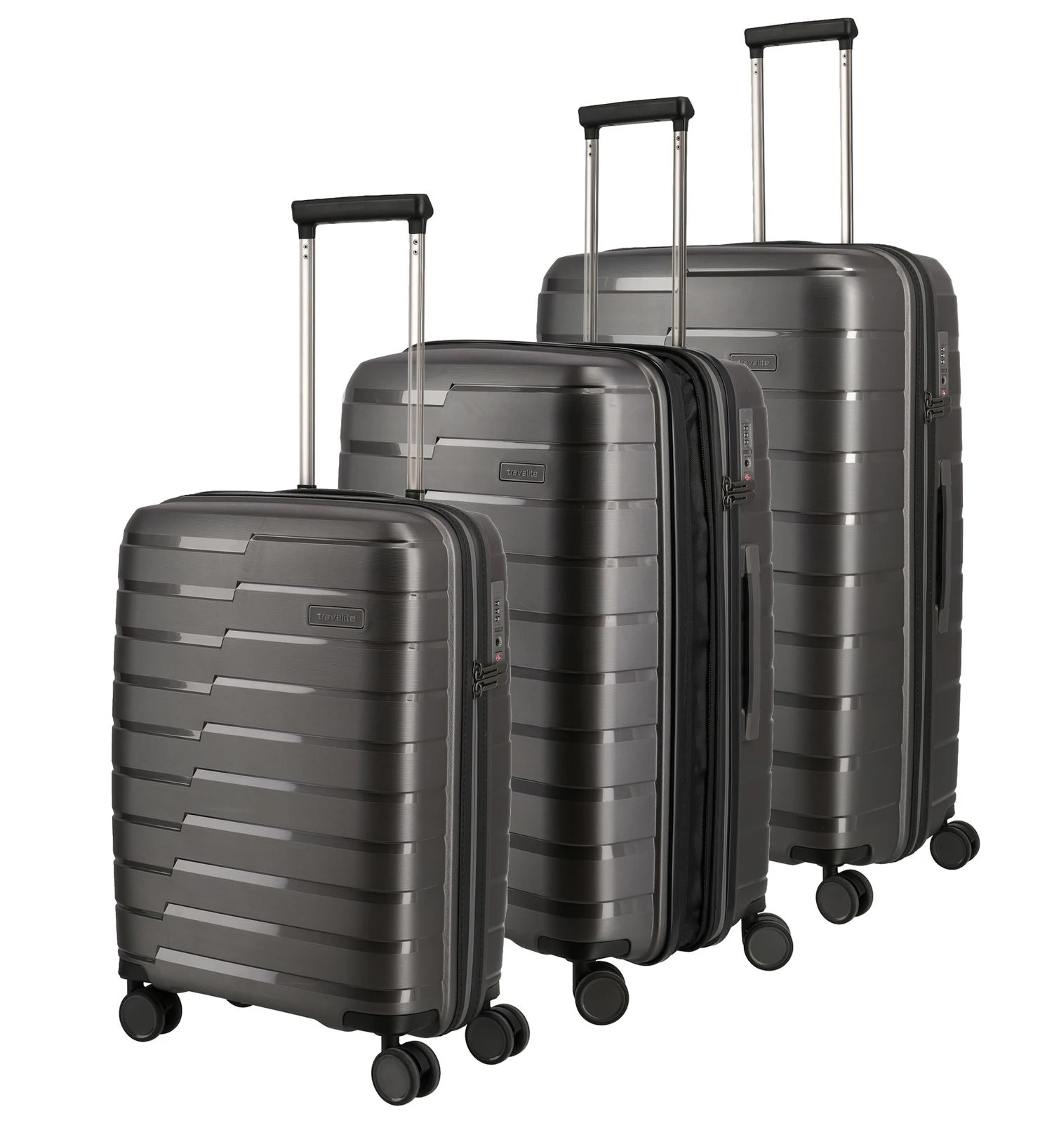 Travelite Air Base 4W Trolley L / M Expandable / S Anthrazit