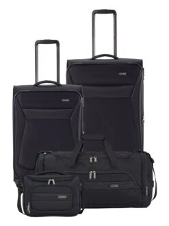 Travelite Chios 4W Trolley L / M + Travel Bag + Beauty Case Black