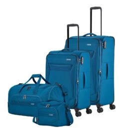 Travelite Chios 4W Trolley L / M + Travel Bag + Beauty Case Petrol