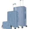 Travelite Vaka 4W Trolley L / M + Beautycase Blue - Grey