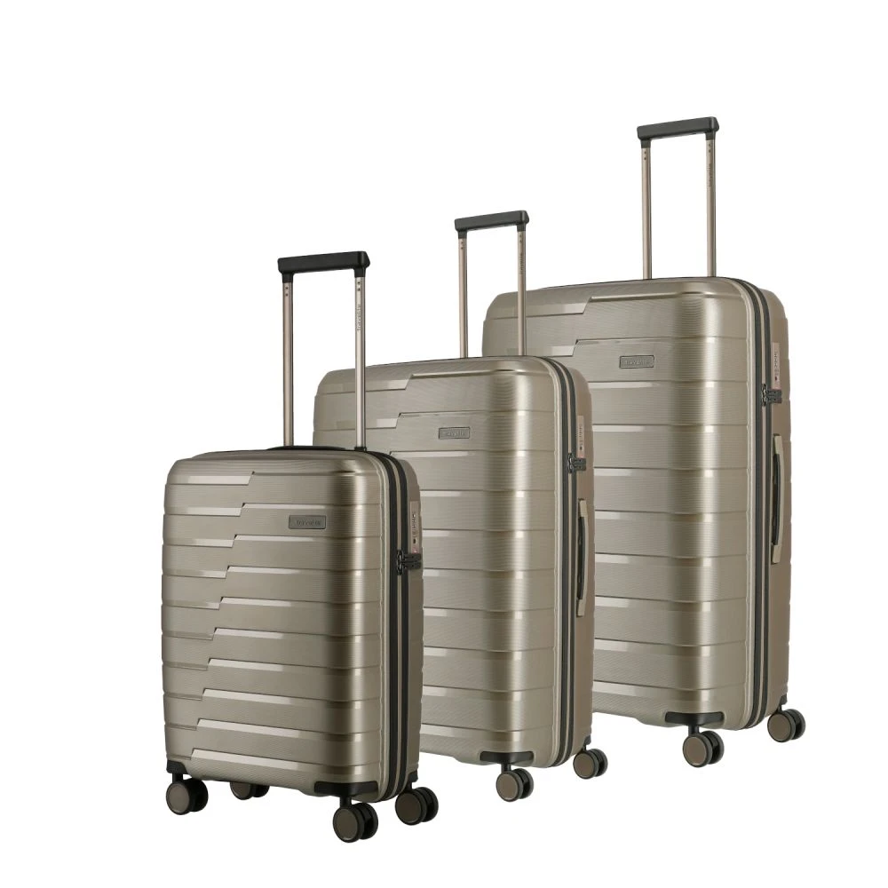 Travelite Air Base Kofferset 3-tlg. 4w L/M Erw./S Champagner