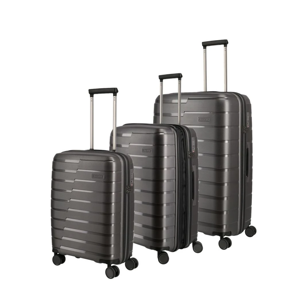 Travelite Air Base Kofferset 3-tlg. 4w L/M Erw./S Anthrazit