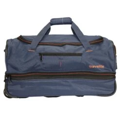 Travelite Basics 2-Rollen Reisetasche 55 Cm In Marine Orange