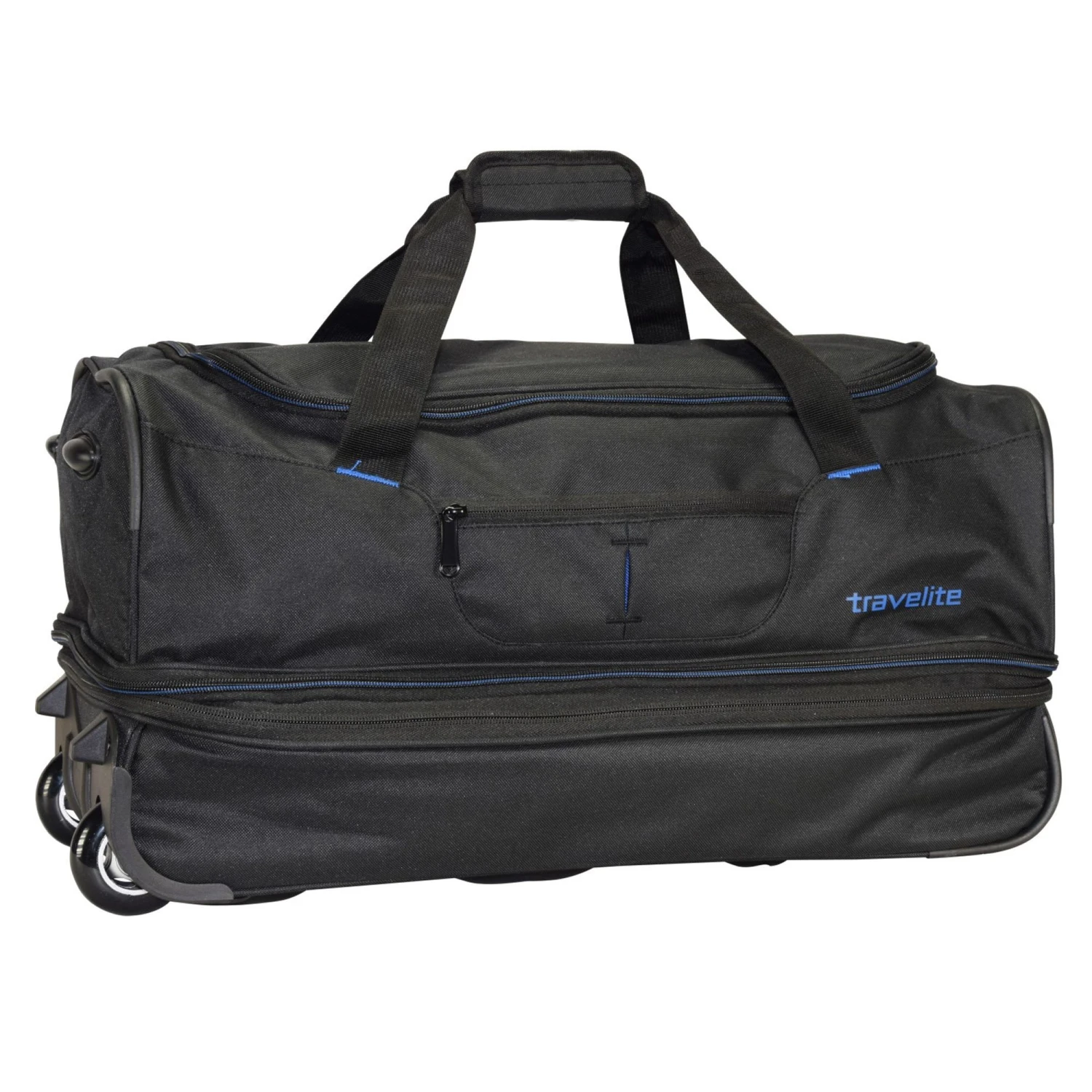 Travelite Basics 2-Rollen Reisetasche 55 Cm In Schwarz Blau - Image 2