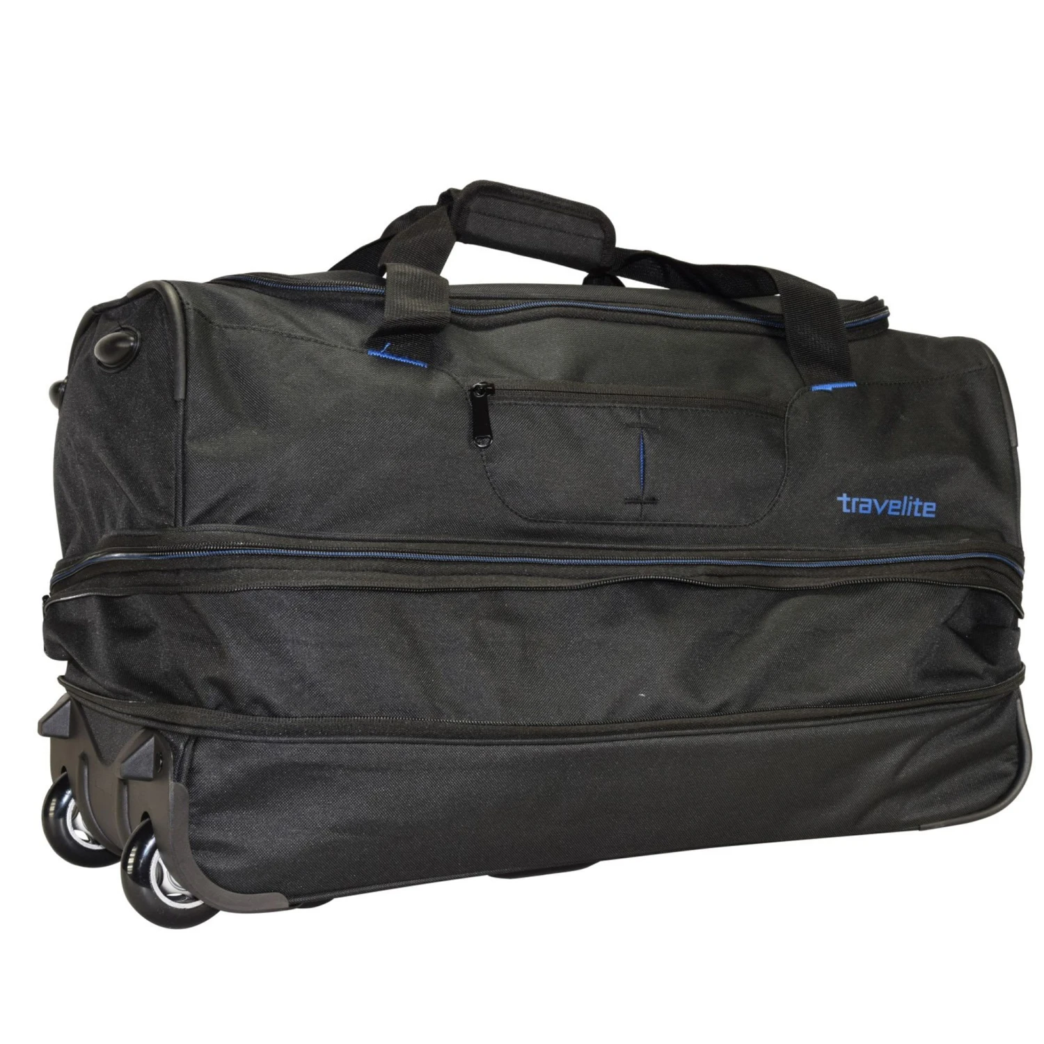 Travelite Basics 2-Rollen Reisetasche 55 Cm In Schwarz Blau - Image 3