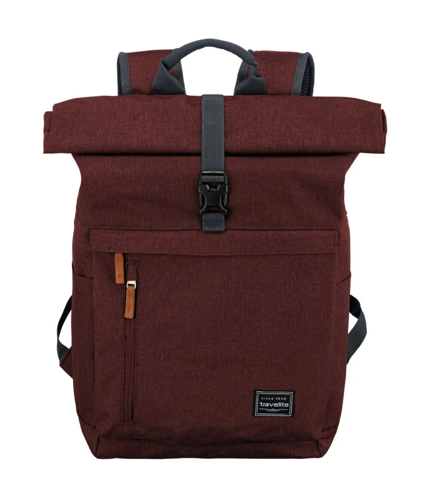 Travelite Basics Rollup Rucksack Bordeaux